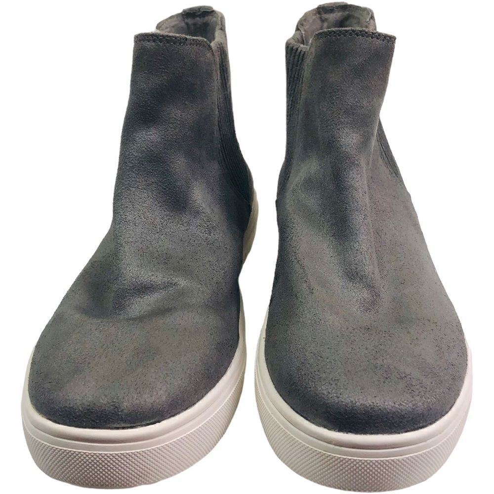 Steven Steve Madden Clarita Gray Suede Ankle Sneaker Boots